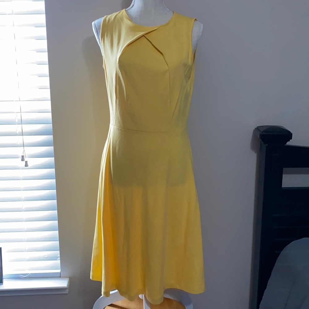 Yellow sleeveless dress